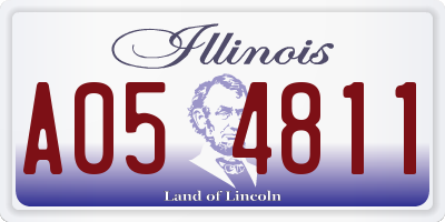 IL license plate A054811