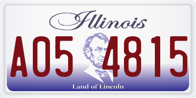 IL license plate A054815