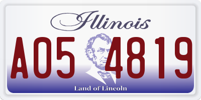 IL license plate A054819