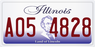 IL license plate A054828
