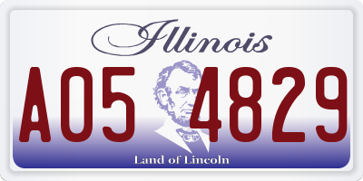 IL license plate A054829