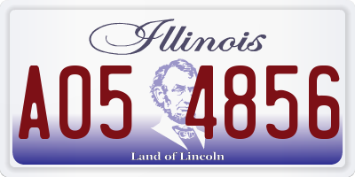 IL license plate A054856