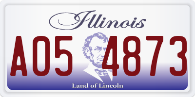 IL license plate A054873