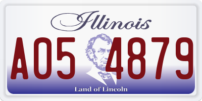 IL license plate A054879