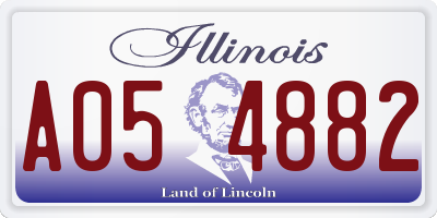 IL license plate A054882