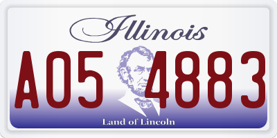 IL license plate A054883