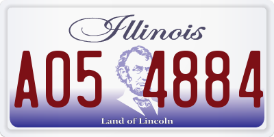 IL license plate A054884