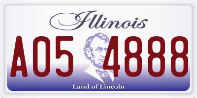 IL license plate A054888