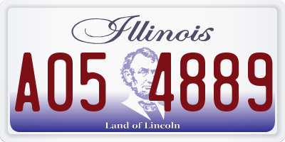 IL license plate A054889