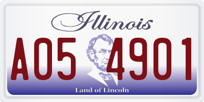 IL license plate A054901