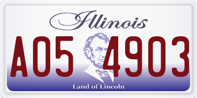IL license plate A054903