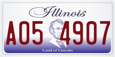 IL license plate A054907