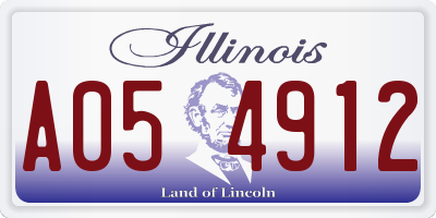 IL license plate A054912