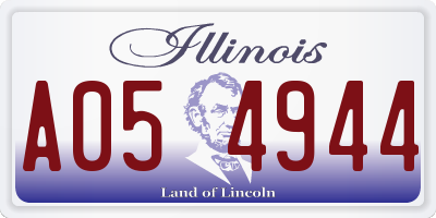 IL license plate A054944