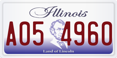 IL license plate A054960