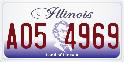 IL license plate A054969