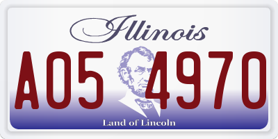 IL license plate A054970