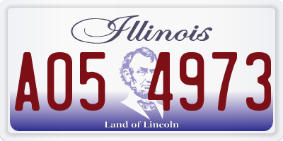 IL license plate A054973