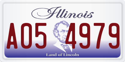IL license plate A054979