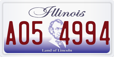 IL license plate A054994