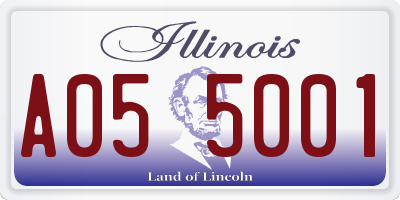 IL license plate A055001