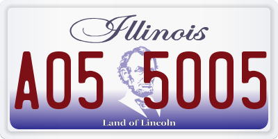 IL license plate A055005