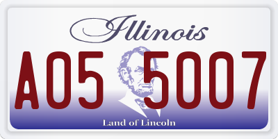 IL license plate A055007