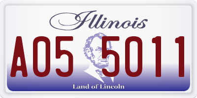 IL license plate A055011