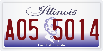 IL license plate A055014