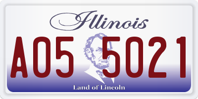 IL license plate A055021
