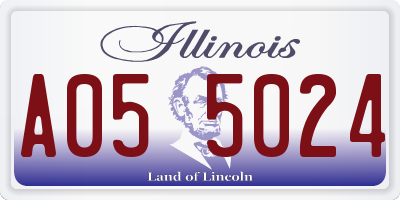 IL license plate A055024