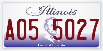IL license plate A055027