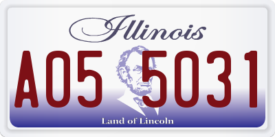 IL license plate A055031