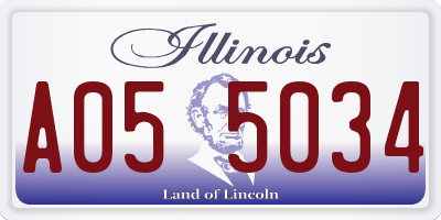 IL license plate A055034