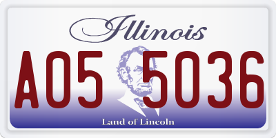 IL license plate A055036