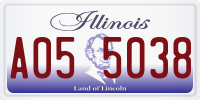 IL license plate A055038