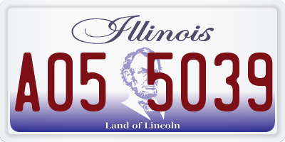 IL license plate A055039