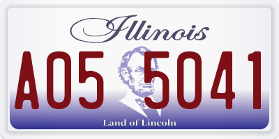 IL license plate A055041