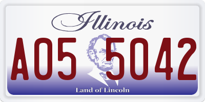 IL license plate A055042