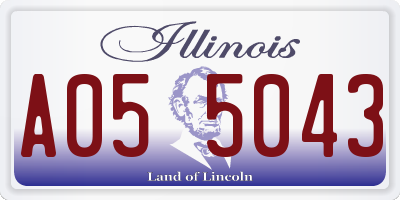 IL license plate A055043