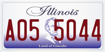 IL license plate A055044