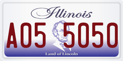 IL license plate A055050