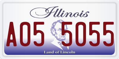 IL license plate A055055