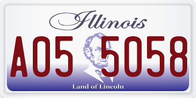 IL license plate A055058