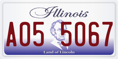 IL license plate A055067