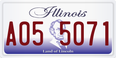 IL license plate A055071