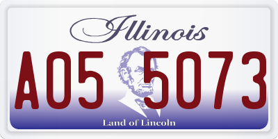 IL license plate A055073