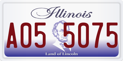 IL license plate A055075