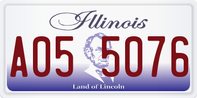 IL license plate A055076