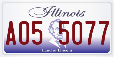 IL license plate A055077